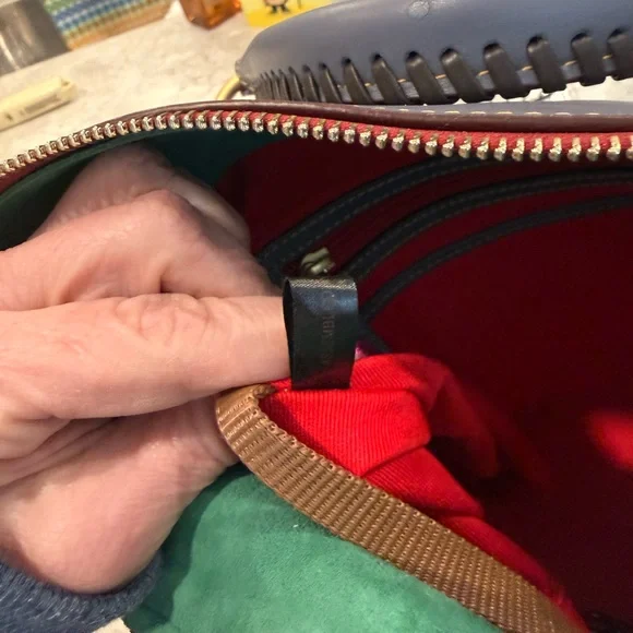 Dooney & Bourke large steel blue Florentine satchel - Picture 13 of 13